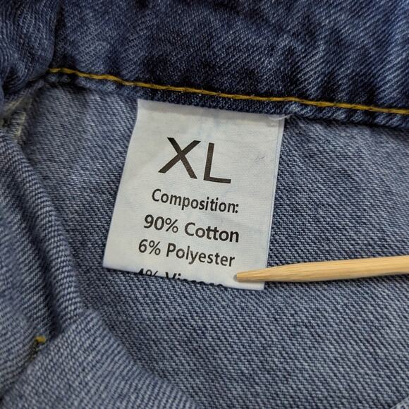 Women's Trendy High Waisted Wide Leg Baggy Ankle Denim Pants Sz XL - Picture 7 of 10